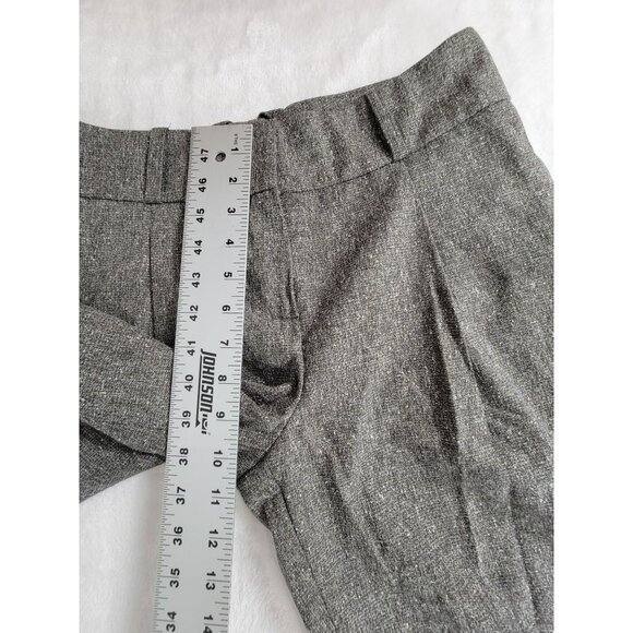 Boston Proper Women's Tweed Pleated Front Mid Rise Casual Shorts Gray 6 NEW - Picture 7 of 9